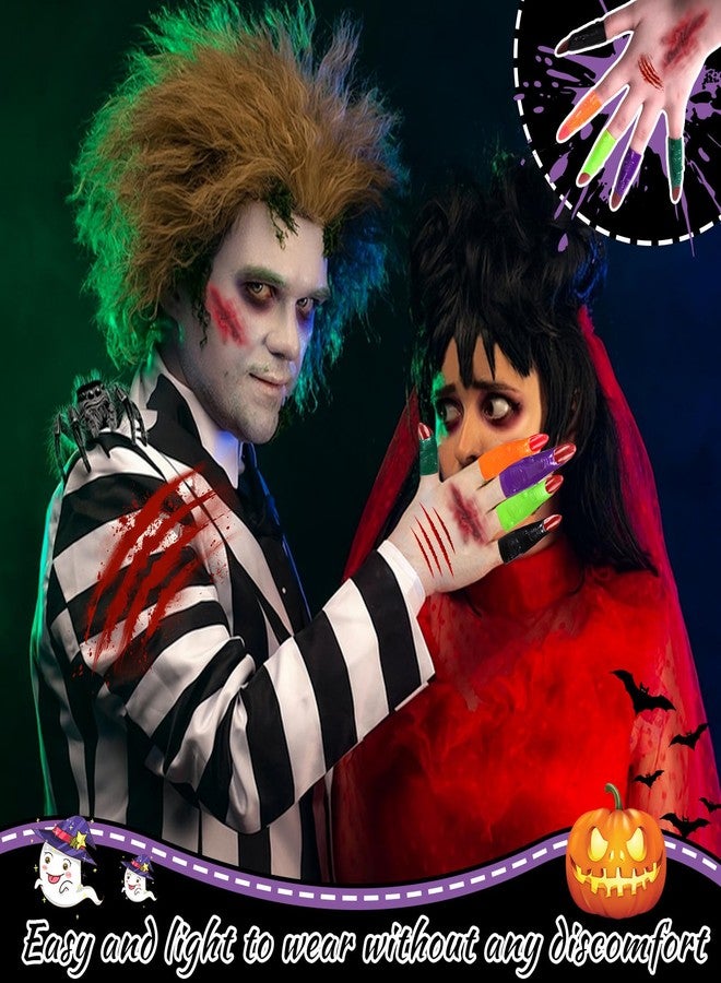 Zenoble 162PCS Halloween Witch Fingers 6 Colors Fake Witch Fingers Claws Nails Colorful Plastic Finger Pointers for Kids Reading Halloween Cosplay Costume Party Decorations - Image 4